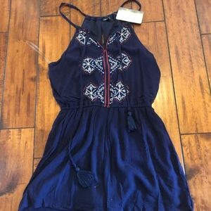 NWT LILY ROSE NAVY ROMPER